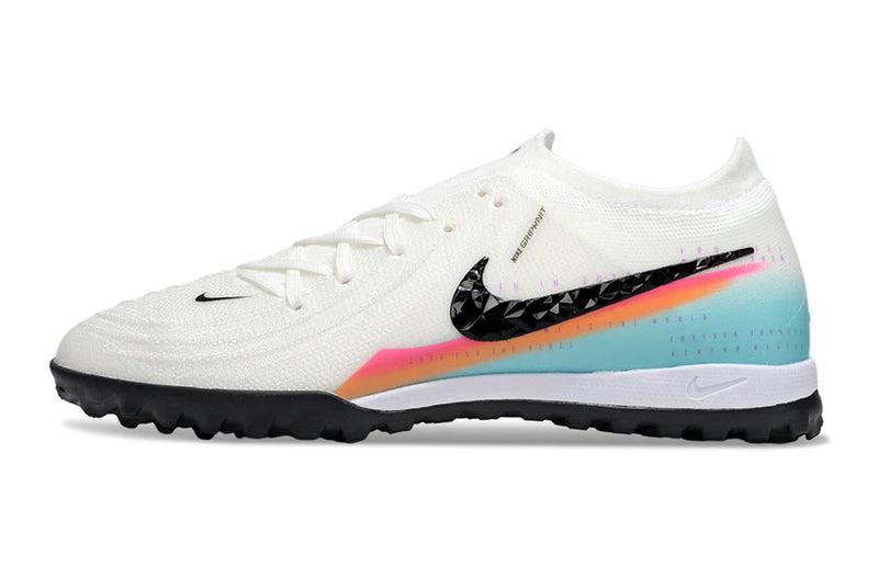 Chuteira Nike Phantom GX 2 Elite Society TF - Branco/Azul