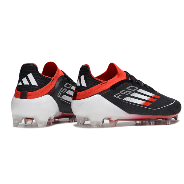 Chuteira Campo Adidas F50 Primeknit Elite FG Preta, Branca e Vermelha