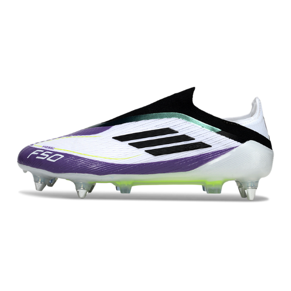 Chuteira Campo Adidas F50 Elite Sem Cadarço SG Trava Mista Messi Stellar Icon Pack