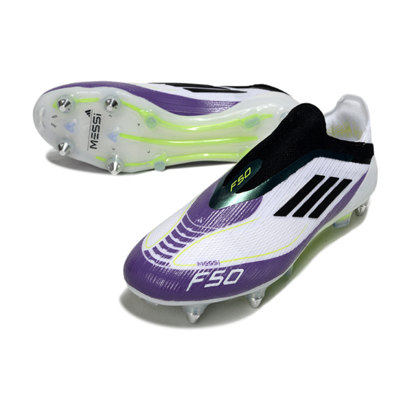 Chuteira Campo Adidas F50 Elite Sem Cadarço SG Trava Mista Messi Stellar Icon Pack