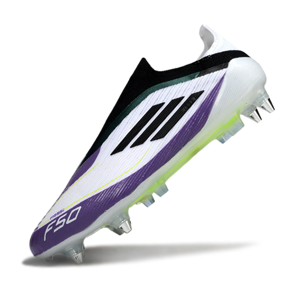 Chuteira Campo Adidas F50 Elite Sem Cadarço SG Trava Mista Messi Stellar Icon Pack