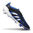 Chuteira Campo Adidas Predator 25 Elite FG Preta, Branca e Azul
