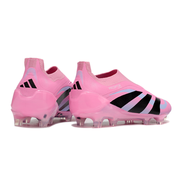 Chuteira Campo Adidas Predator 25 Elite Sem Cadarço FG Rosa Claro