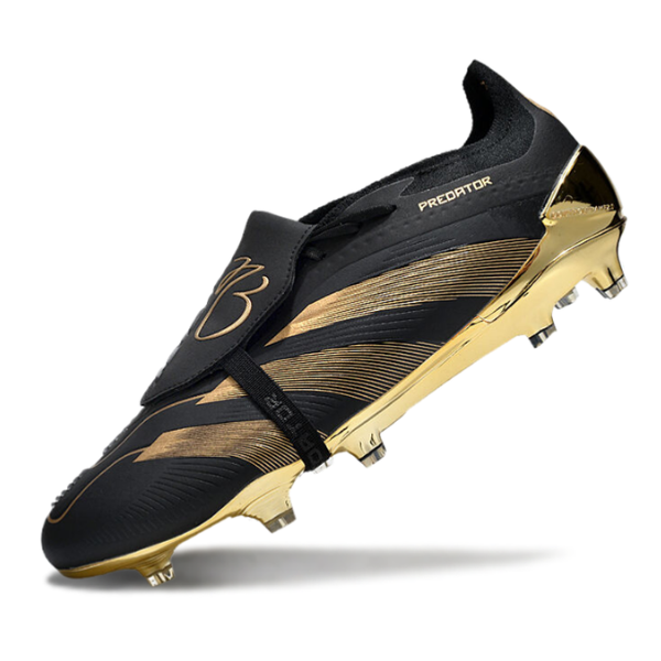 Chuteira Campo Adidas Predator 30 Elite Com Lingua FG Preto e Dourado Bellingham Pack