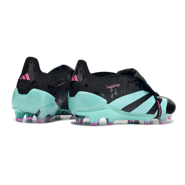 Chuteira Campo Adidas Predator 30 Elite Com Lingua FG Preta e Azul Claro