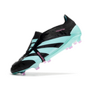 Chuteira Campo Adidas Predator 30 Elite Com Lingua FG Preta e Azul Claro