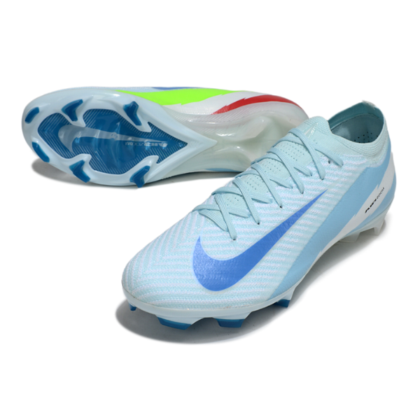Chuteira Campo Nike Air Zoom Mercurial Vapor 16 Elite FG Azul Claro