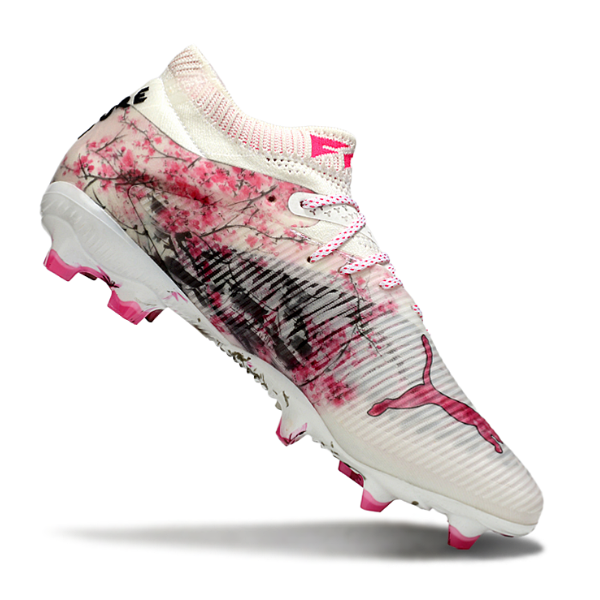 Chuteira Campo Puma Future 8 FG Branca e Rosa