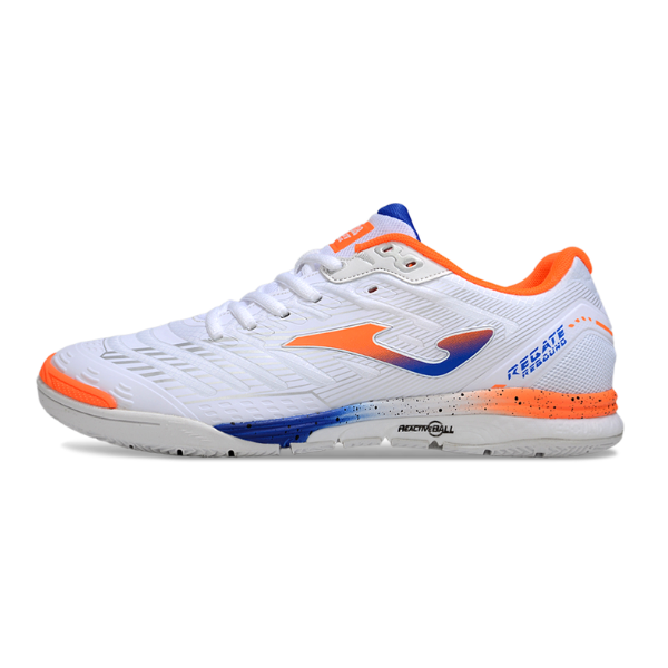 Chuteira Futsal Joma Regate Rebound IC Branca, Laranja e Azul