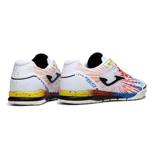 Chuteira Futsal Joma Regate Rebound IC Branca, Vermelha e Amarela