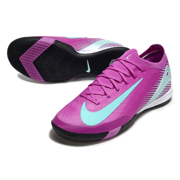 Chuteira Futsal Nike Zoom Mercurial Vapor 16 Elite IC Roxo e Azul Claro