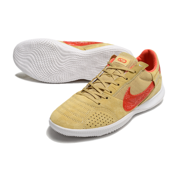 Chuteira Futsal Nike Streetgato IC Bege e Vermelho