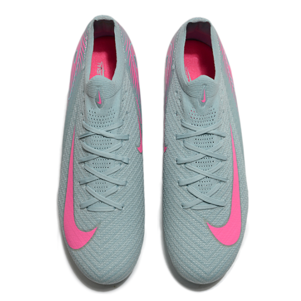 Chuteira Campo Nike Air Zoom Mercurial Vapor 16 Elite FG Azul Claro e Rosa