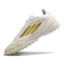 Chuteira Society Adidas F50 Elite TF Branca e Dourada