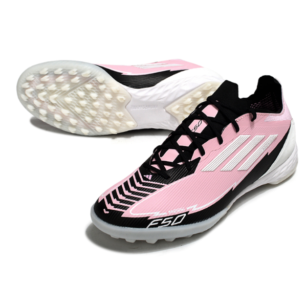 Chuteira Society Adidas F50 Elite TF Rosa e Preta
