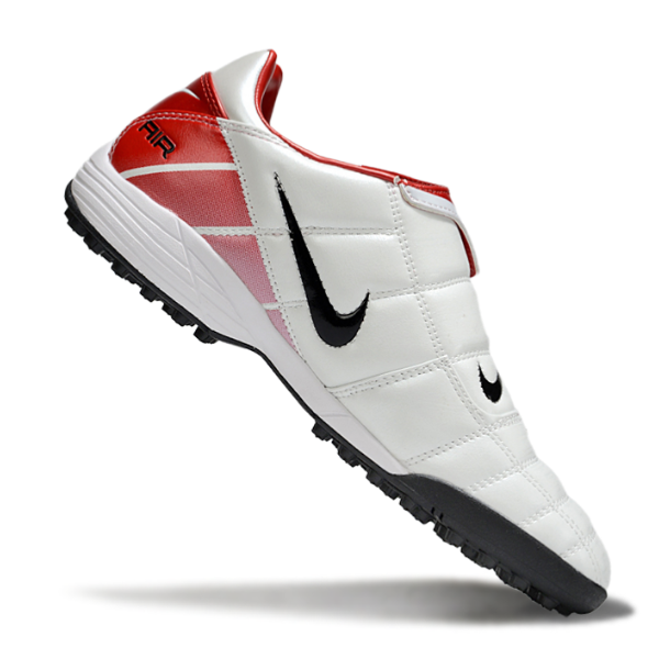 Chuteira Society Nike Air Zoom Total 90 III TF Branca e Vermelha