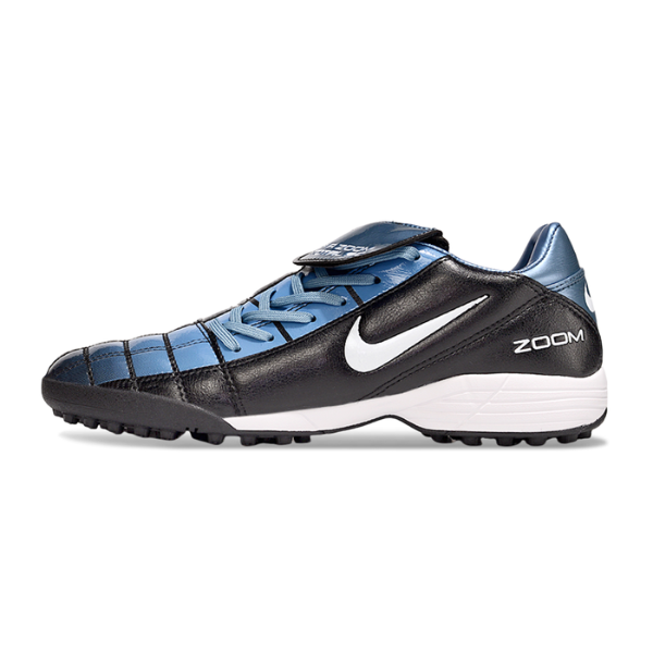 Chuteira Society Nike Air Zoom Total 90 III TF Preta e Azul