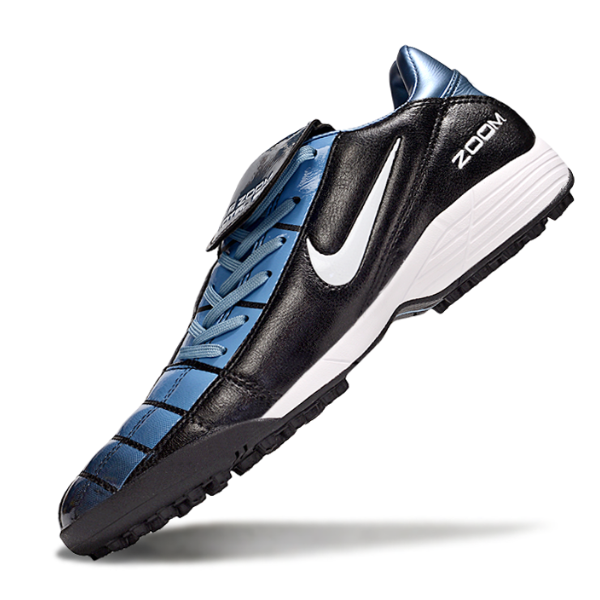 Chuteira Society Nike Air Zoom Total 90 III TF Preta e Azul
