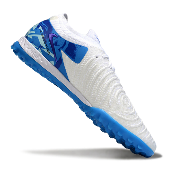 Chuteira Society Nike Phantom GX2 Elite TF Branca e Azul