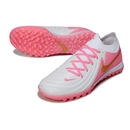Chuteira Society Nike Phantom GX2 Elite TF Branca e Rosa