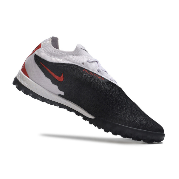 Chuteira Society Nike Phantom GX Elite TF Preta, Branca e Vermelha