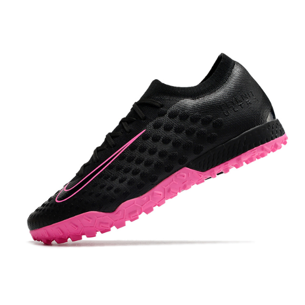 Chuteira Society Nike Phantom Ultra Venom TF Elite Preto e Rosa
