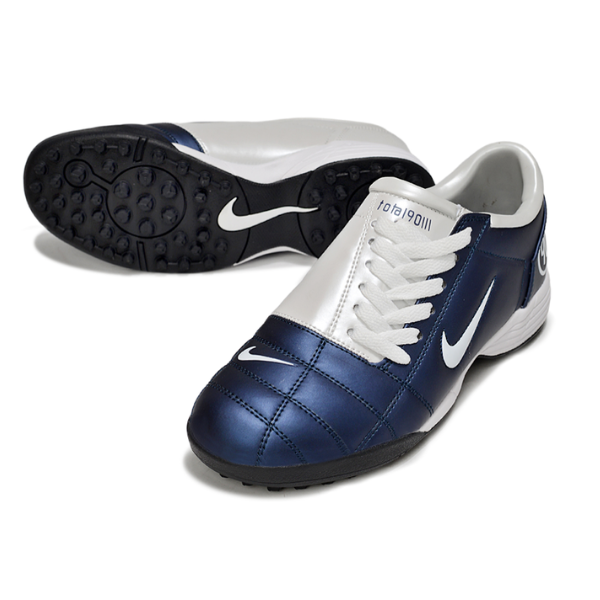 Chuteira Society Nike Total 90 III TF Azul Marinho e Branca