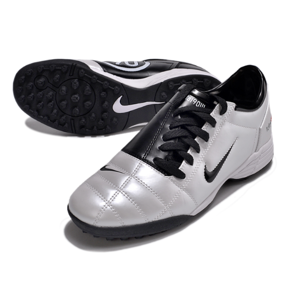 Chuteira Society Nike Total 90 III TF Prata e Preto
