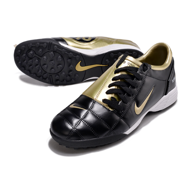 Chuteira Society Nike Total 90 III TF Preto e Dourado