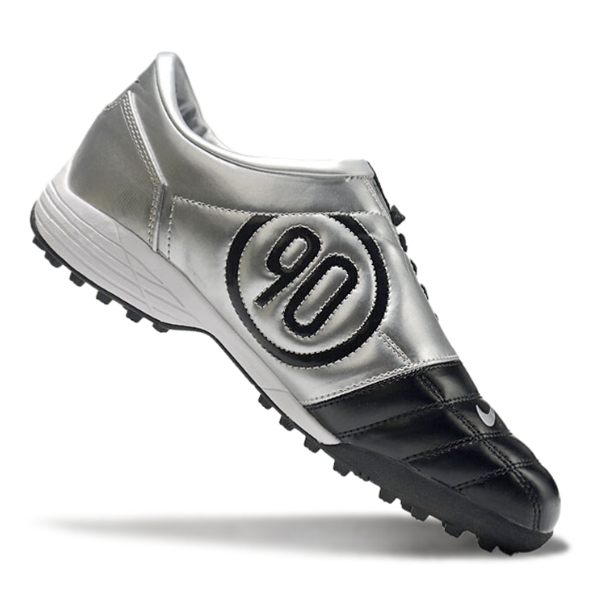 Chuteira Society Nike Total 90 III TF Preta e Prata