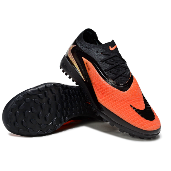 Chuteira Society Nike Phantom 6 Elite TF Laranja e Preta